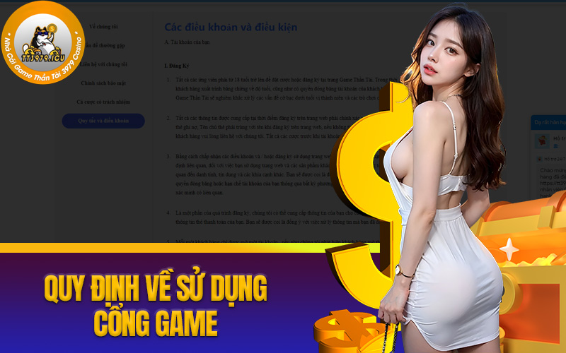 Quy định về sử dụng cổng game.